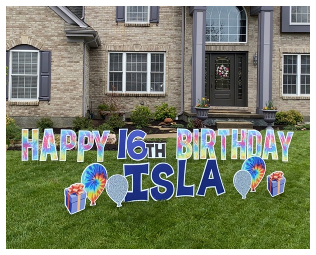 Cincy Yard Notes Birthday Yard Card Greeting